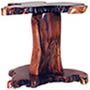 Rustic Mesquite Log Pedestal table